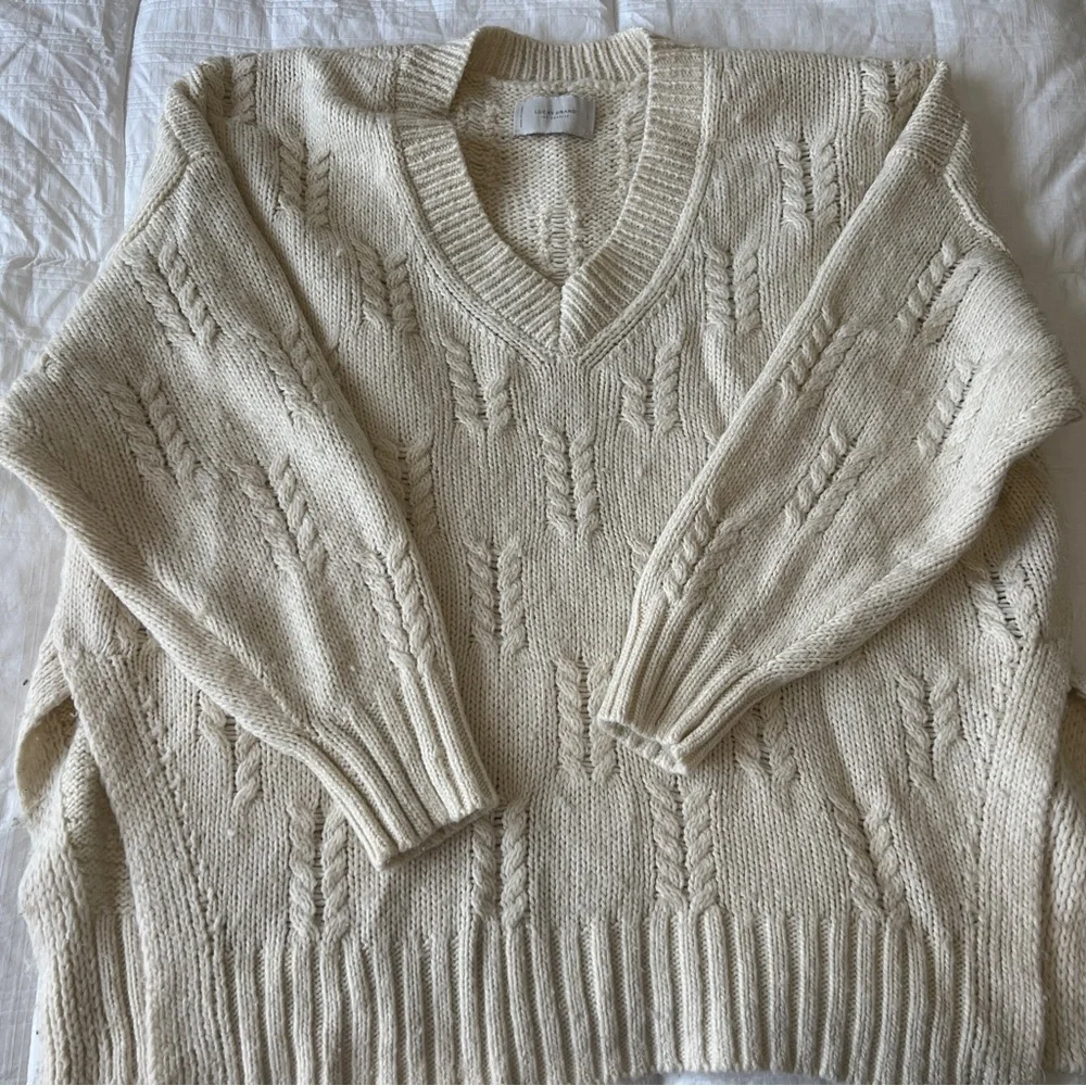 Lucky Brand Cream Textured Knit Sweater - Picture 2 of 3
